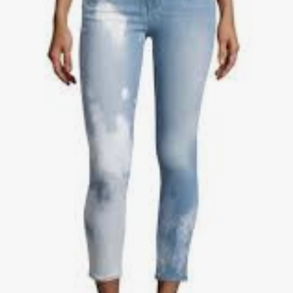 J Brand Alana High Rise Crop Bleached